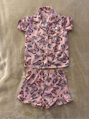 Betsey Johnson Pink Butterfly Short Pajama Set for Kids